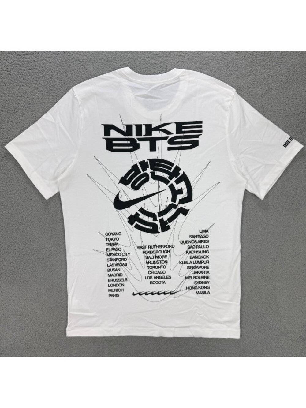 Nike BTS T Shirt Men Large L White Korea Arirang Official Tour Merch Limited Tee